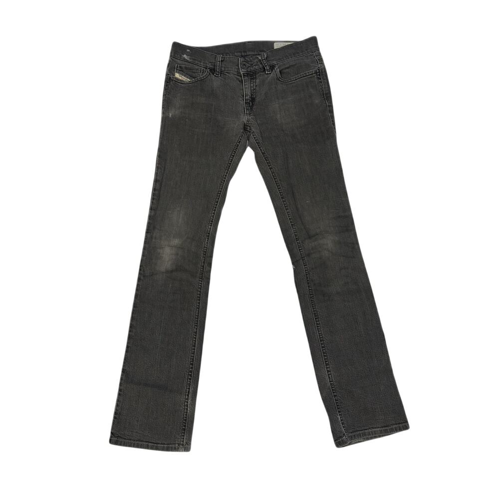 Diesel Liv Jeans 26x30 Made in Italy Gray Wash Stretch Straight Leg - Picture 2 of 13
